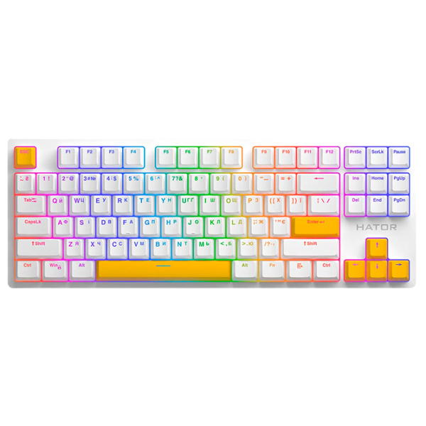 Accesorii pentru tastatură Hator PBT keycaps Yellow Gaming,  photo 2