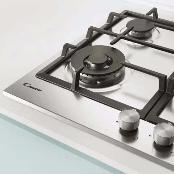 Plită încorporabilă pe gaz Candy CHG6BF4WPX Inox Inox, Gratare: Fontă photo 3