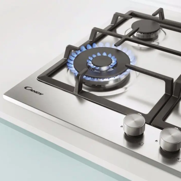Plită încorporabilă pe gaz Candy CHG6BF4WPX Inox Inox, Gratare: Fontă photo 4
