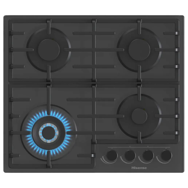 Plită încorporabilă pe gaz Hisense GG663B Black Sticlă călită, Gratare: Fontă photo 2