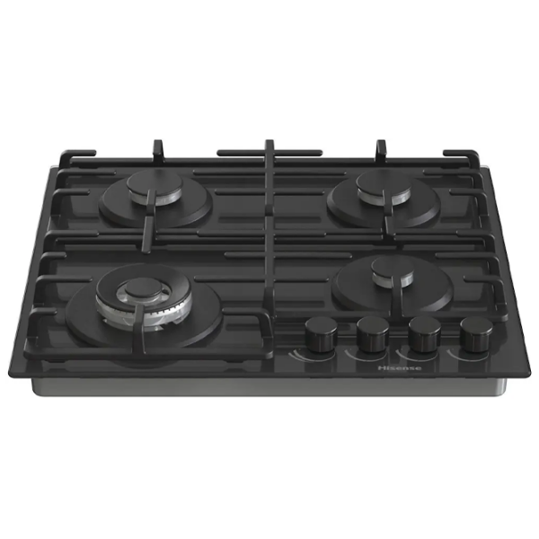 Plită încorporabilă pe gaz Hisense GG663B Black Sticlă călită, Gratare: Fontă photo 3