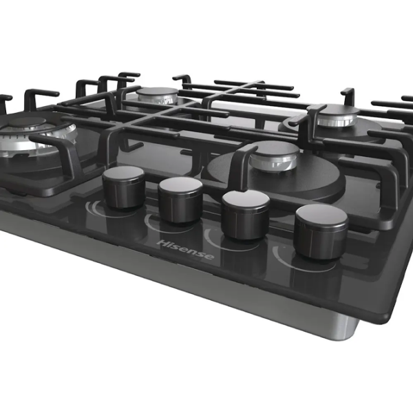 Plită încorporabilă pe gaz Hisense GG663B Black Sticlă călită, Gratare: Fontă photo 5