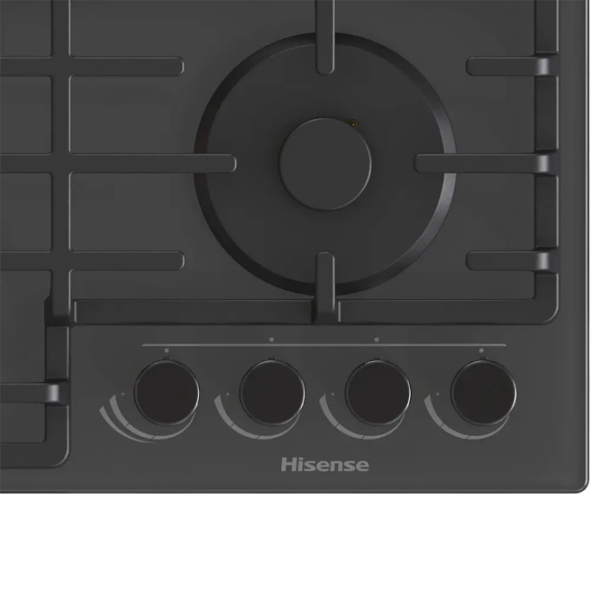 Plită încorporabilă pe gaz Hisense GG663B Black Sticlă călită, Gratare: Fontă photo 6