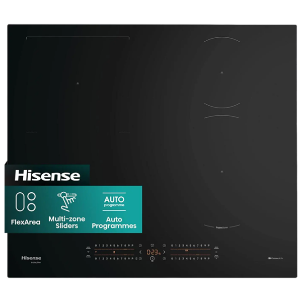 Газовая варочная панель Hisense HI6432BSCWF Черный Стеклокерамика, 7360 Вт photo 1