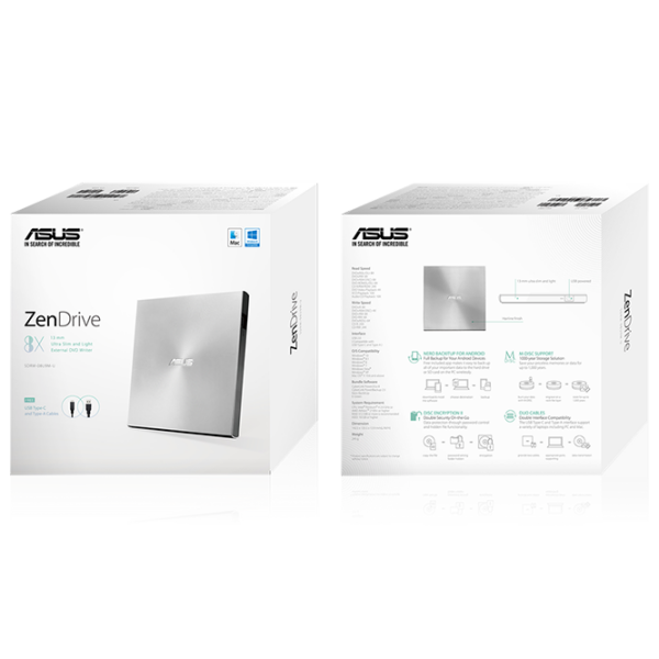 Оптический привод Asus ZenDrive U9M Серебряный USB 2.0, Пластик photo 6