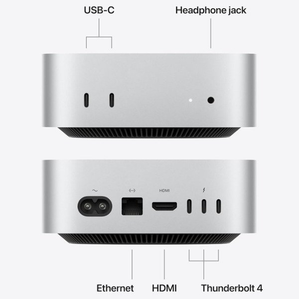 Mini PC Apple Mac Mini 2026 Silver Apple M6 12C/12G 24 GB | 512 GB photo 8