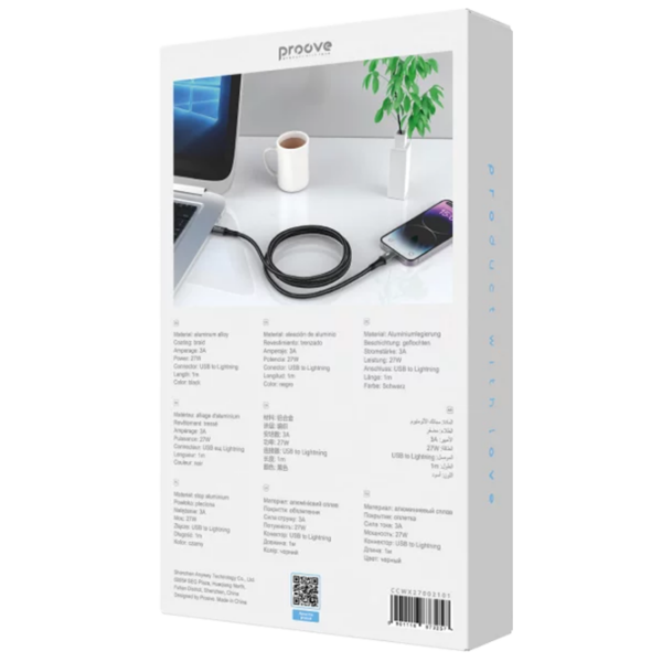 Кабель для телефона Proove WireX USB Type-C / Lightning Черный  photo 2