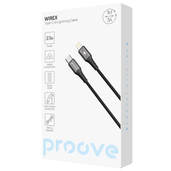 Кабель для телефона Proove WireX USB Type-C / Lightning Черный  photo 3