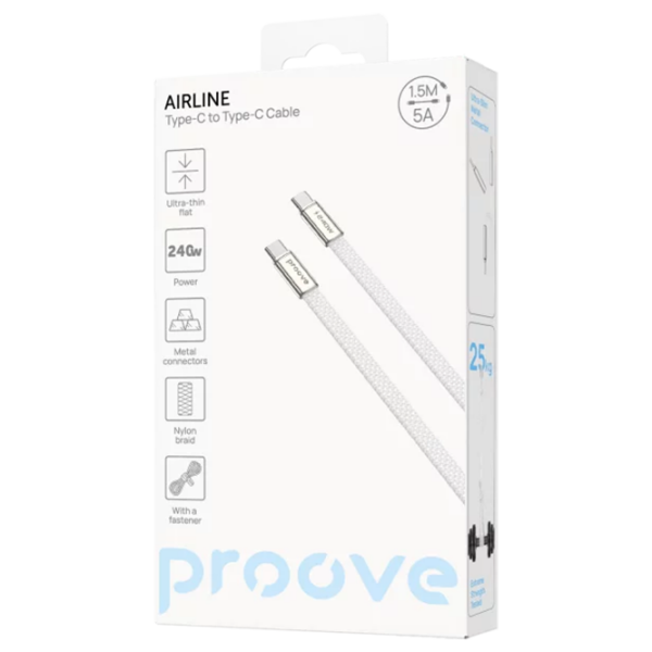 Кабель для телефона Proove AirLine USB Type-C / USB Type-C Белый  photo 4