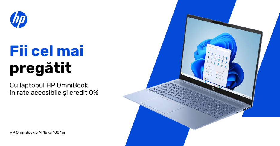 Laptopul HP OmniBook este alegerea perfectă atunci când ai de lucrat la un proiect