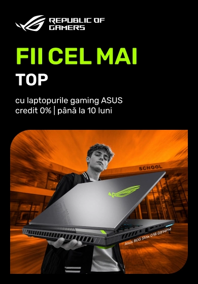 Fii cel mai în top din clasă cu laptopul de gaming preferat ASUS. Prinde oferta!