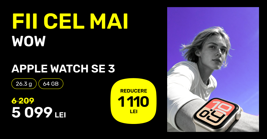 Apple Watch SE 3 Starlight reducere 1 110 lei