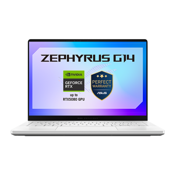 Ноутбук Asus ROG Zephyrus G14 GU405AR Platinum Белый 14" | 32 ГБ | 1 ТБ | Intel Core Ultra 9 386H | GeForce RTX 5070 Ti 12 ГБ photo 1