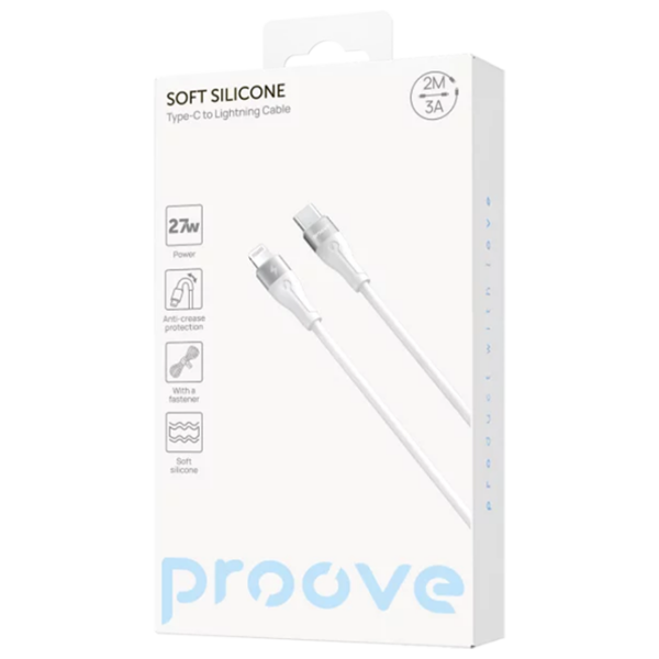 Кабель питания Proove Soft Silicone Lightning / USB Type-C Белый  photo 5