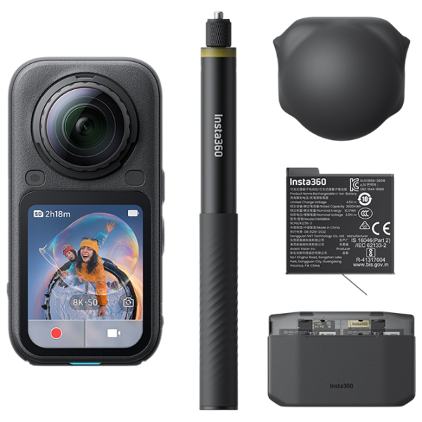 Экшн-камера Insta360 X6 Essentials Bundle Черный 48 МП / 2600 мАч / IP68 photo 1