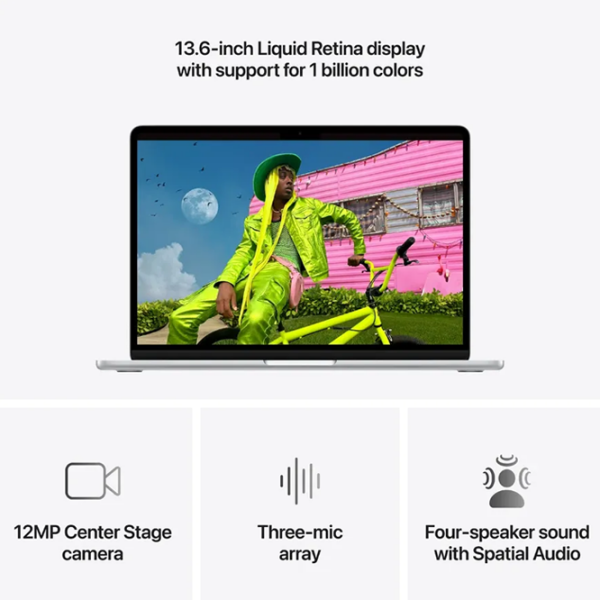 Ноутбук Apple MacBook Air 13.6 2026 Серебряный 14" | 16 ГБ | 512 ГБ | Apple M5 10C/8G | VGA Встроенная photo 6