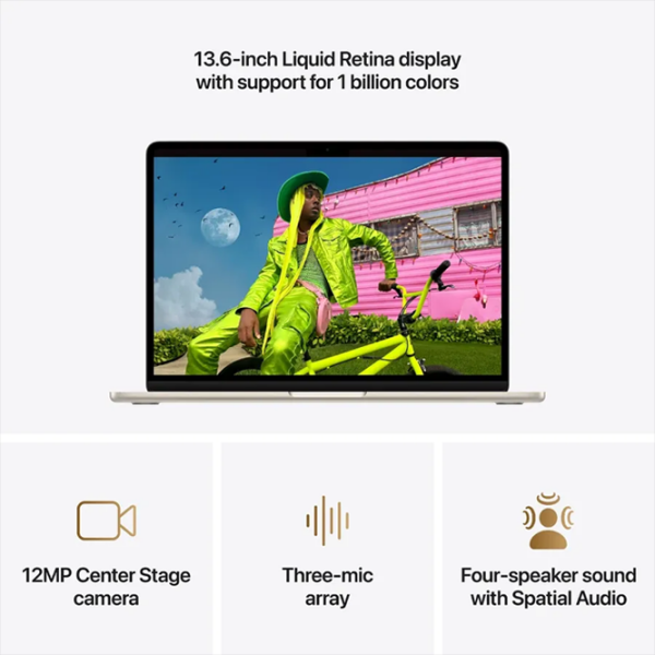 Ноутбук Apple MacBook Air 13.6 2026 Starlight 13.6" | 16 ГБ | 512 ГБ | Apple M5 10C/8G | VGA Встроенная photo 6
