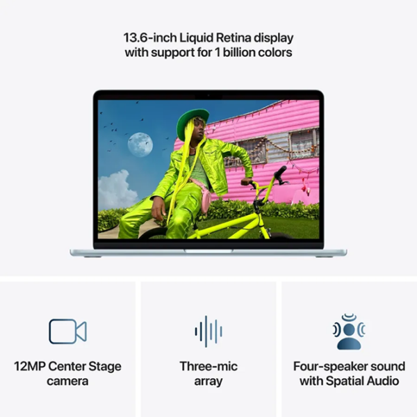 Ноутбук Apple MacBook Air 13.6 2026 Sky Синий 14" | 16 ГБ | 512 ГБ | Apple M5 10C/8G | VGA Встроенная photo 7