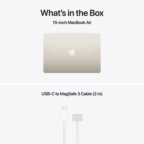 Ноутбук Apple MacBook Air 15 2026 Starlight 15" | 16 ГБ | 512 ГБ | Apple M5 10C/10G | VGA Встроенная photo 4
