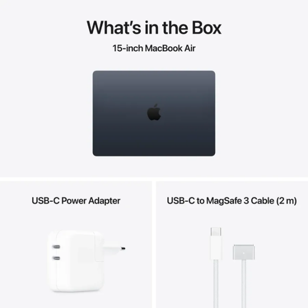 Ноутбук Apple MacBook Air 15 2026 Midnight 15" | 16 ГБ | 1 ТБ | Apple M5 10C/10G | VGA Встроенная photo 7