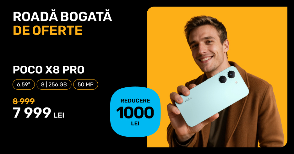 Poco X8 Pro 256 GB reducere 1 000 lei