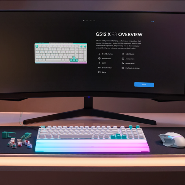 Клавиатура Logitech G512 X 98 Белый Игровой, Проводная photo 9