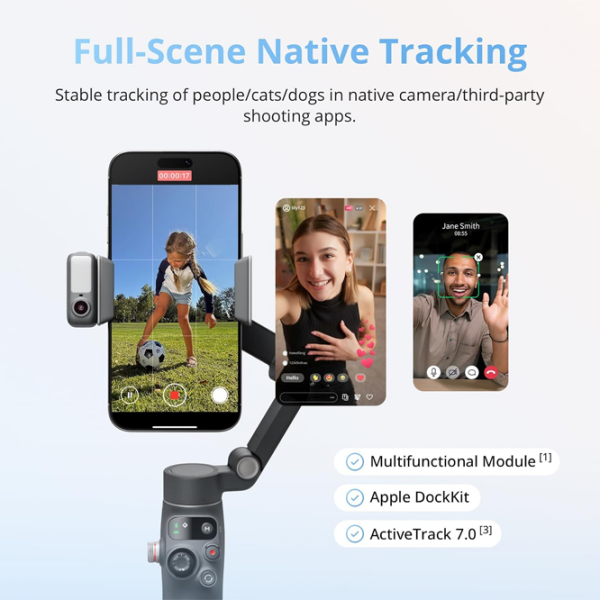 Stabilizator DJI Osmo Mobile 8 Advanced Tracking Combo Black Bluetooth / Black photo 8