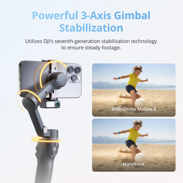 Stabilizator DJI Osmo Mobile 8 Advanced Tracking Combo Black Bluetooth / Black photo 11