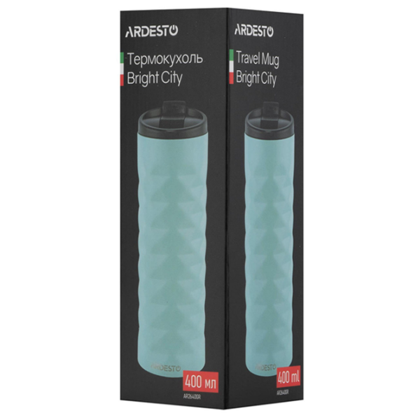 Cană termo Ardesto Bright City Green 0.4l photo 5