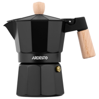 Гейзерная кофеварка Ardesto AR8103W
Черный 0.12л, Алюминий