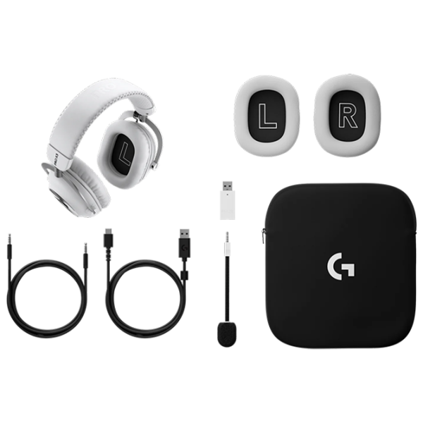 Căști Logitech G Pro X 3 White Fără fir + Cu fir / Gaming / Over the ear photo 3