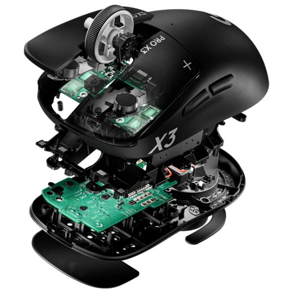 Mouse Logitech PRO X3 SUPERSTRIKE Midnight Black Fără fir / 44000 dpi photo 2