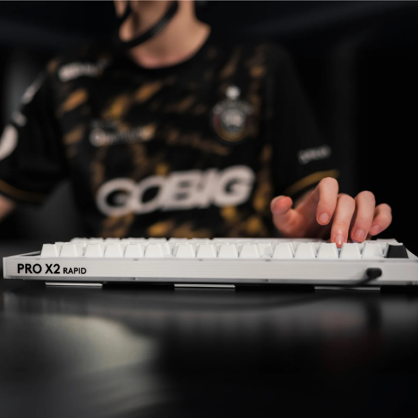 Tastatură Logitech G PRO X2 Rapid White Gaming, Cu fir photo 6