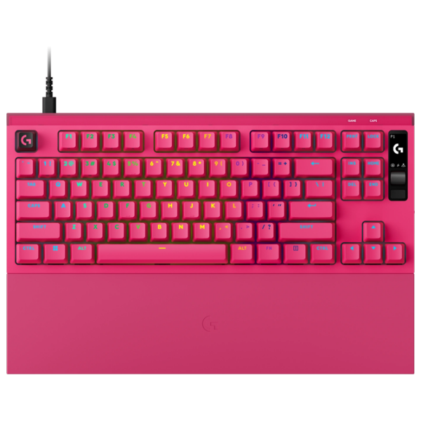 Tastatură Logitech G PRO X2 Rapid Pink Gaming, Cu fir photo 1