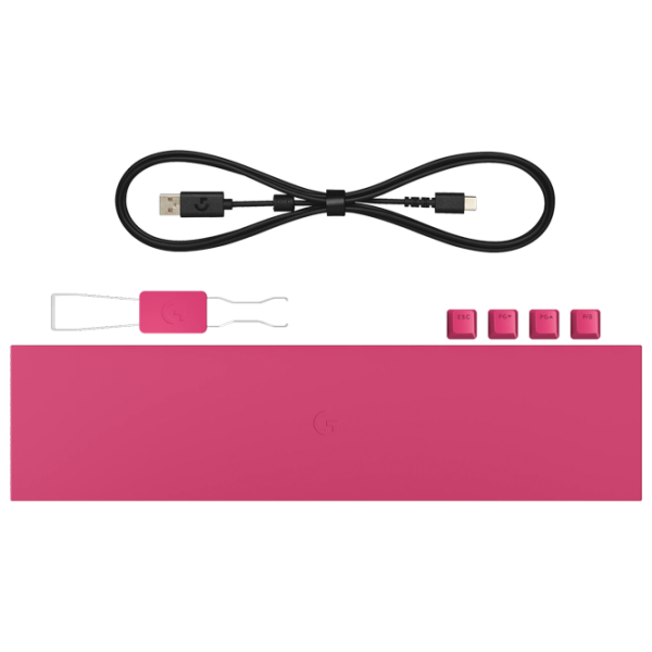 Tastatură Logitech G PRO X2 Rapid Pink Gaming, Cu fir photo 5
