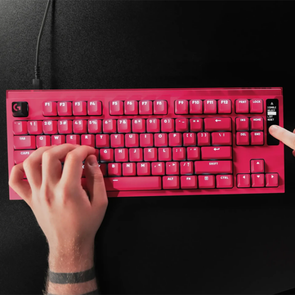 Tastatură Logitech G PRO X2 Rapid Pink Gaming, Cu fir photo 6