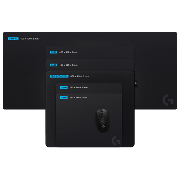 Covoraș pentru mouse Logitech PRO X CONTROL Black 460 x 400 x 6 mm photo 5