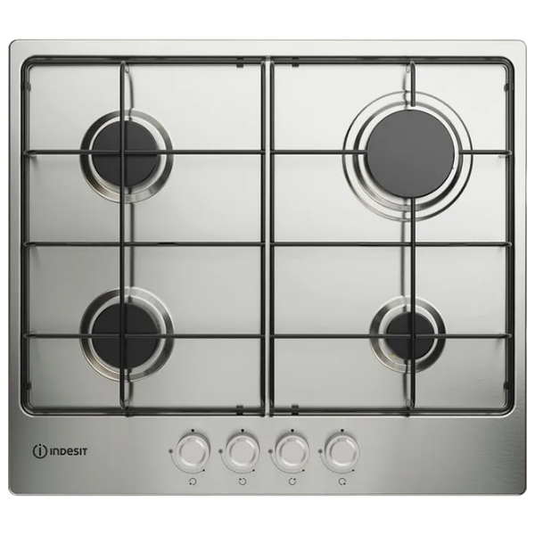 Газовая варочная панель Indesit THP 642 IX/I 1 Нержавеющая сталь Нержавеющая сталь, Решетка: Чугунная