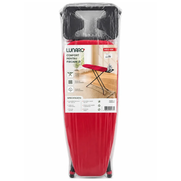 Masă de călcat Lunaro NEO-BK Red Lungimea suprafeței de lucru: 110 cm, Lățimea suprafeței de lucru: 30 cm photo 3