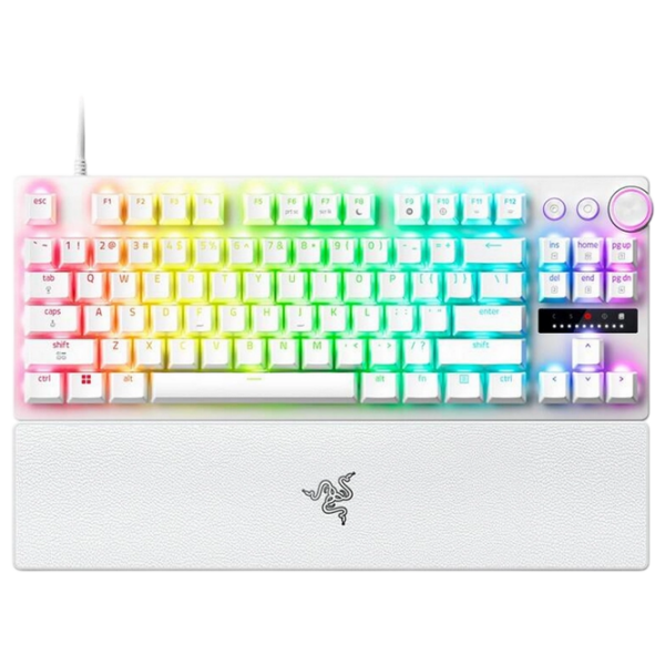 Tastatură Razer Huntsman V3 Pro TKL White Gaming, Cu fir