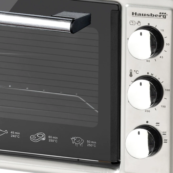 Электрическая печь HAUSBERG HB8000P Черный 1400 Вт, 48 л photo 3