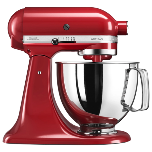 Mixer KitchenAid 5KSM125EER Red 300 W, Numărul de viteze: 10, Regim turbo