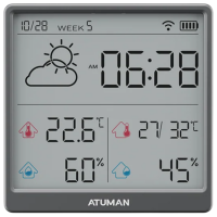 Stație meteorologică Xiaomi ATuMan TH3 Space Gray 