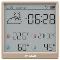 Stație meteorologică Xiaomi ATuMan TH3 Gold 